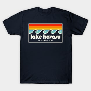 Lake Havasu Retro Vintage Style Distressed Sunset Waves T-Shirt